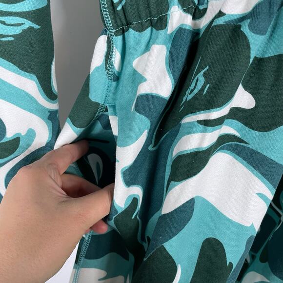 BAPE A Bathing Ape Marble Camo‎ Hoodie Shirred Waist Pullover Sz M Women’s - Picture 7 of 16